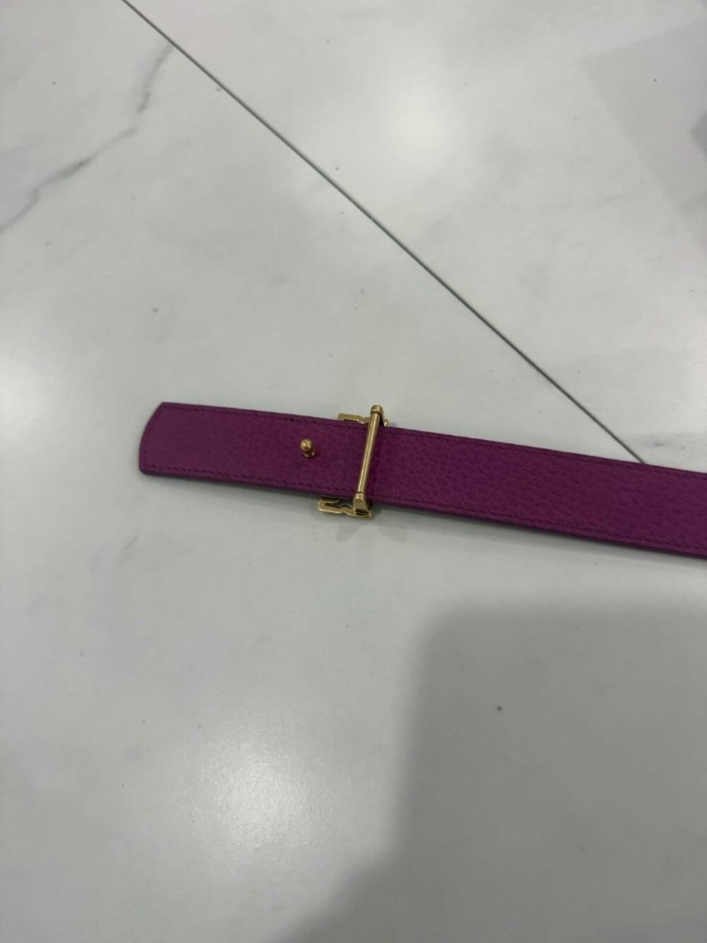 Tory Burch 1" Double T Reversible Belt Women's Size Small - Picture 3 of 6